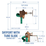 Skyfort con tobogán tubular