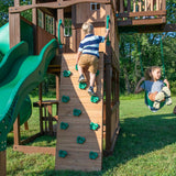 Parque infantil Skyfort de madera con tobogán tubular