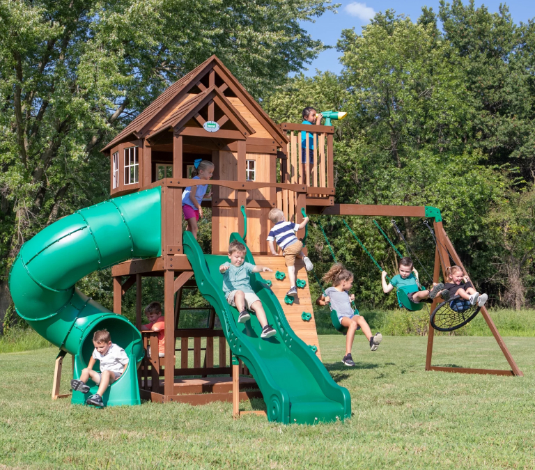 Skyfort with Spiral Tube Slide - Parques infantiles